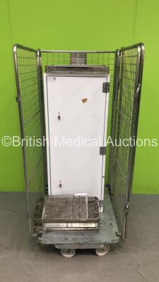 Mixed Lot Including 1 x Bristol Maid Cabinet (No Key) and 4 x Metal Surgical Instrument Trays