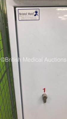 Mixed Lot Including 1 x Bristol Maid Cabinet (No Key) and 4 x Metal Surgical Instrument Trays - 2