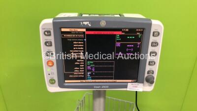 GE Dash 2500 Patient Monitor Including ECG SpO2 and NIBP Options with 1 x SpO2 Finger Sensor (Powers Up) - 2