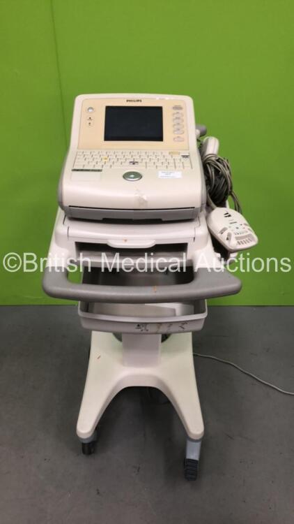 Philips PageWriter Trim III ECG Machine on Stand with 10 Lead ECG Leads (Powers Up - Missing Buttons) *S/N 119063*