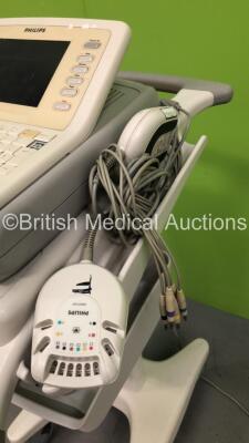 Philips PageWriter Trim III ECG Machine on Stand with 10 Lead ECG Leads (Powers Up - Missing Buttons) *S/N 119063* - 4