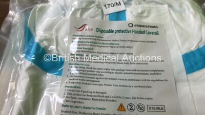 Pallet of Various Disposable Protective Hooded Gowns and Coveralls - 4