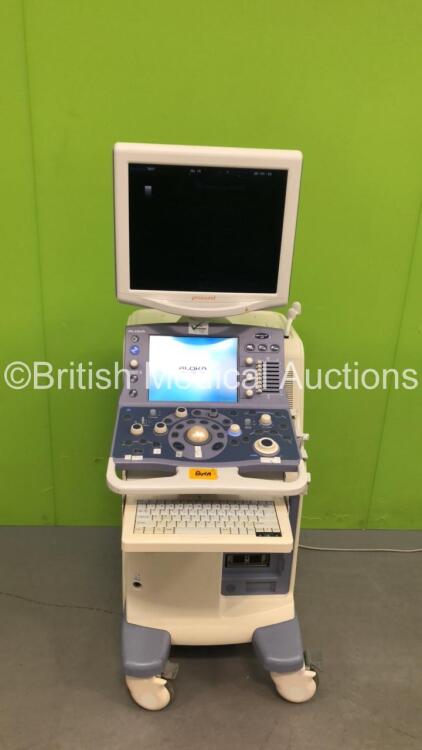 Aloka Prosound Alpha 7 Ultrasound Scanner *Mfd 2010* with 1 x Sony UP-D897 Printer (Powers Up with Missing Casing and Keys - See Photo) *200A4812*