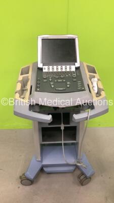 SonoSite M-Turbo Portable Ultrasound Scanner Ref P08189-20 with 1 x Transducers/Probe (P21x/5-1MHz * Mfd 02-2012 *) on H-Universal Stand (No Power) * SN 03DVWX* * Mfd 12-2008*