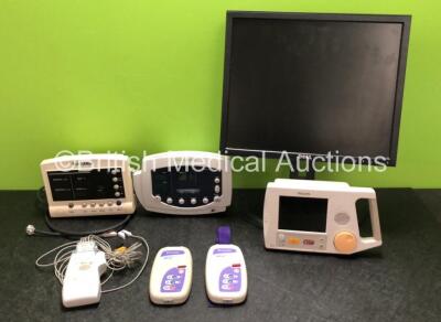 Job Lot Including 1 x Welch Allyn 52000 Series Patient Monitor, 1 x Welch Allyn 53N00 Vital Signs Patient Monitor, 1 x Philips C1 Patient Monitor, 2 x Graseby MR10 Neonatal Respiration Monitors, 1 x Philips Easi ECG Module and 1 x Dell Display / Monitor