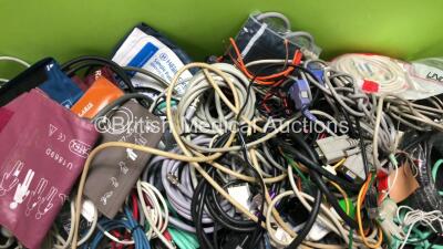 Large Quantity of Patient Monitoring Cables, Power Cables and BP Cuffs - 4