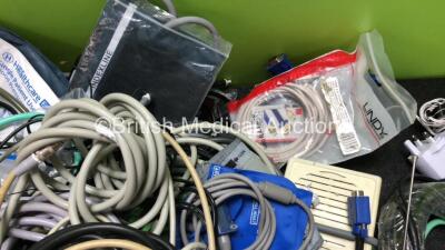 Large Quantity of Patient Monitoring Cables, Power Cables and BP Cuffs - 5