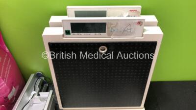 Mixed Lot Including 2 x Digi Weighing Scales, 2 x Seca Weighing Scales, 1 x Marsden Weighing Scales, 1 x Baxter Colleague Pump, 3 x Boxes of SafeSpec Vaginal Speculum with Locking Nut *Expired* 3 x Unknown Cover / Plates, Pair of Edifier USB Multimedia Sp - 9