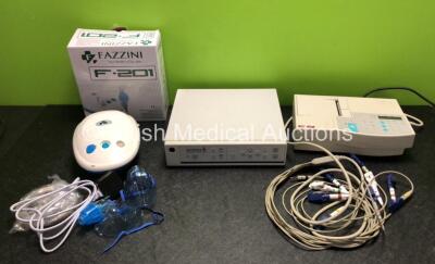 Mixed Lot Including 1 x Berchtold ChromoVision AFII Surgical Control Unit, 1 x Marquette 500 ECG Machine with 10 Lead ECG Lead and 1 x Fazzini Nebulizer with Accessories in Box *SN 210604500500 / 101057392 / 10482*