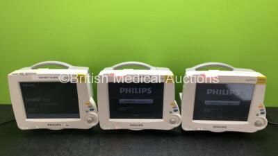 3 x Philips IntelliVue MP30 Anesthesia Patient Monitors (All Power Up)