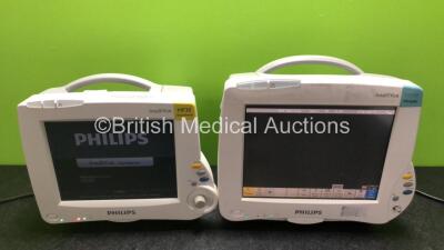 Job Lot Including 1 x Philips IntelliVue MP40 Neonatal Monitor (Powers Up with Faulty Touchscreen, Damaged Casing and Damaged / Missing Dial - See Photos) and 1 x Philips IntelliVue MP30 Anesthesia Patient Monitor (Powers Up)