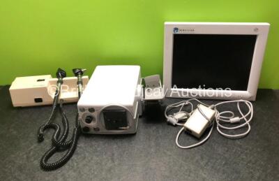 Mixed Lot Including 1 x Welch Allyn 767 Series Wall Mounted Ophthalmoscope Transformer with 2 x Attachments, 1 x Medivators Endo Stratus Irrigation Pump and 1 x NEC LCD 1510+ Display / Monitor