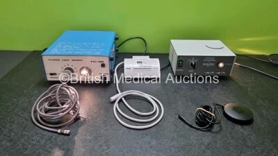 Mixed Lot Including 1 x Fujinon FIL 150 Light Source (Powers Up), 1 x Karl Storz 482 Cold Light Fountain Light Source (Powers Up) and 1 x EMS miniMaster Piezon Scaler Unit with 1 x Footswitch and Cable (Untested)