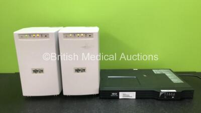 Job Lot Including 2 x Tripp Lite UPS Units (Both Power Up) and 1 x Tripp Lite Smart Pro UPS Unit (No Power)