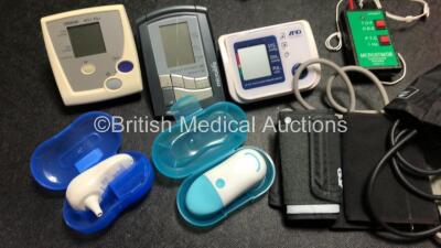 Mixed Lot Including 1 x Sino Medical SN-1800V Infusion Pump *Mfd 2020* (Unused in Box) 3 x Digital BP Monitors, 1 x Microstim Supramaximal Stimulator, 1 x ProPulse Next Generation Ear Care Unit, Large Quantity of Ramblegard Protection Covers, 6 x Nebulize - 5