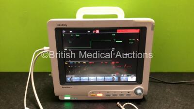 Job Lot Including 1 x Mindray BeneView T5 Patient Monitor with Printer Options, 1 x Mindray BeneView Multiparameter Patient Module Including ECG, SpO2, T1, T2 and NIBP Options and 1 x Mindray AG Gas Module with Water Trap (All Power Up) - 2