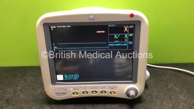 GE Dash 4000 Patient Monitor with ECG, Sp02, Temp, BP1, BP2, NBP and CO2 Options with 1 x GE CapnoFlex CO2 Module (Powers Up) - 2