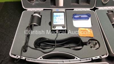 Job Lot Including 2 x Viasys Micro Loop Spirometers (Both Power Up) with 2 x Power Supplies, 2 x Docking Stations and Accessories in Cases and 2 x Micro Medical SmokeChek Spirometers in Cases - 3