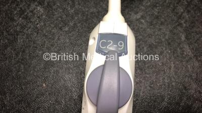 GE C2-9-D Ultrasound Transducer / Probe *Mfd 2020* (Untested, Damage to Cable - See Photos) **SN 349020YP8** - 5