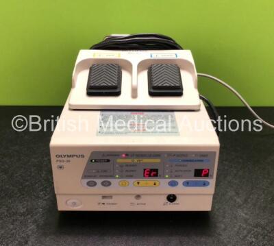 Olympus PSD-30 Electrosurgical Unit with Olympus Footswitch (Powers Up with Error)