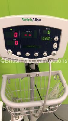 1 x Welch Allyn 53NT0 Monitor on Stand and 1 x Welch Allyn Spot Vital Signs Monitor on Stand (Both Power Up with Power Supplies) *JA078330* - 2