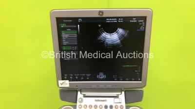 GE Voluson S8 Flat Screen Ultrasound Scanner Ref 5451540 Software Version 12.0.0 *Mfd Oct 2013* (Powers Up) with 2 x Transducer/Probes (AB2-7-RS * Mfd Oct 2013* Slight Head Damage / RIC5-9W-RS *Mfd 07-2015*) and Sony Digital Graphic Printer UP-D8971 *23 - 2