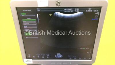 GE Voluson S8 Flat Screen Ultrasound Scanner Ref 5451540 Software Version 12.0.0 *Mfd Oct 2013* (Powers Up) with 2 x Transducer/Probes (AB2-7-RS * Mfd Oct 2013* Slight Head Damage / RIC5-9W-RS *Mfd 07-2015*) and Sony Digital Graphic Printer UP-D8971 *23 - 7