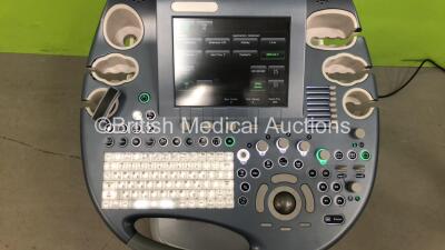 GE Voluson E6 Flat Screen Ultrasound Scanner *S/N D5570* **Mfd 05/2012* Software Version EC200 (Powers Up with Hard Drive Error, Casing Damage and 2 x Missing Dials) with 1 x Transducer/Probe (C1-5-D *Mfd 2015*) and Sony DV0-1000MD DVD Recorder - 4