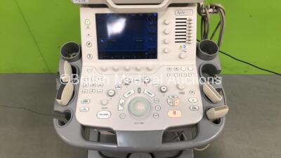 Toshiba Aplio 500 TUS-A500 Flat Screen Ultrasound Scanner Software Version AB_V2.10*R003 *Mfd 01-2013* with 4 x Transducer /Probes (1 x PLT-704SBT Transducer *Mfd 2009*, 1 x PLT-805AT Transducer *Mfd Nov 2012*, 1 x PVT-375BT Transducer *Mfd Nov 2012* and - 2