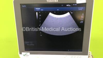 Toshiba Aplio 300 TUS-A300 Flat Screen Ultrasound Scanner *S/N TDA1312158* **Mfd 01/2013** Software Version AB_V2.10*R003 with 2 x Transducer Probes (1 x PVT-375BT *Mfd 2013-01 / 1 x PVT-661VT *Mfd 2010-11*) and Sony UP-D897 Digital Graphic Printer (Power - 2