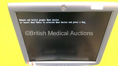 GE Voluson E8 Flat Screen Ultrasound Scanner *Mfd 02/2012* (Powers Up with HDD Removed and 2 x Missing Dials) with 1 x Transducer/Probe (IC5-9-D * Mfd O3- 2015*) 1 x Sony DVO 100MD DVD Recorder And 1 x Sony UP-897 Digital Graphic Printer *SN D15989* - 4