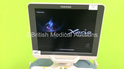 Toshiba Xario SSA-680A Flat Screen Ultrasound Scanner *S/N LGM1255620* **Mfd 2012** with 2 x Transducers / Probes (PVT-681MV *Mfd 2015* and PVT-375BT *Mfd 2012*) and Sony UP-D897 Digital Graphic Printer (Powers Up) ***IR711*** - 2