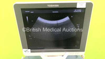 Toshiba Xario SSA-680A Flat Screen Ultrasound Scanner *S/N LGM1255620* **Mfd 2012** with 2 x Transducers / Probes (PVT-681MV *Mfd 2015* and PVT-375BT *Mfd 2012*) and Sony UP-D897 Digital Graphic Printer (Powers Up) ***IR711*** - 11