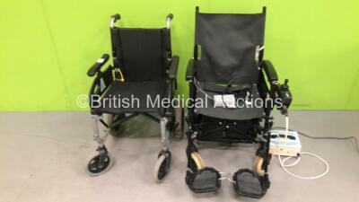 Invacare Apollo Electric Wheelchair with Power Supply (Damaged - No Power) and 1 x Minos OK600T Wheelchair