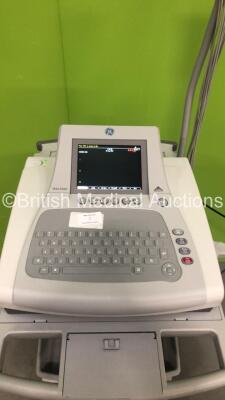 GE MAC 3500 ECG Machine on Stand with 1 x 10 Lead ECG Lead (Powers Up) *SN SKK14475584PA* - 2