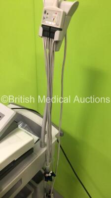 GE MAC 3500 ECG Machine on Stand with 1 x 10 Lead ECG Lead (Powers Up) *SN SKK14475584PA* - 3