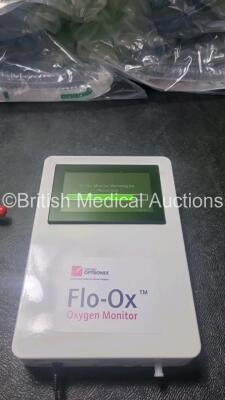 1 x Oxford Optronix Flo-Ox Oxygen Monitor with Accessories Including Flow Generator, User Manual, Hose, Power Supply and 12 x Circuit Sets (Powers Up - In Excellent Condition) - 2