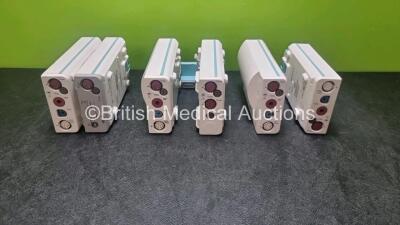 Job Lot of Philips Including 4 x M3001A with Press, Temp, NBP, SpO2 and ECG/Resp Options , 1 x M3015A and 1 x M3012A