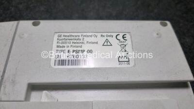 2 x GE E-PRESTN Multi Parameter Modules with SPO2, T1/2, P1/2, NIBP and ECG Options *Mfd 2008 2004* , 2 x GE E-PSM-01 Modules with ECG, SpO2, T1, T and NIBP Options - 6