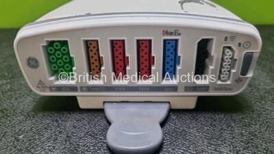 GE Patient Data Module with ECG, Temp/Co, P1/3, P2/4, SPo2, NIBP and Defib/Sync Options (Untested Due to No Battery, Damage to Casing - See Photo) - 2