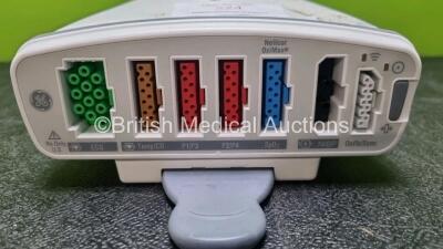 GE Dinamap Ref- 2016793-002 Patient Data Module Including ECG, Temp/CO, P1/P3, P2/P4, SpO2 and NIBP Options with 1 x Battery *Mfd 2014* (Powers Up) **SN SA314473330GA** - 2