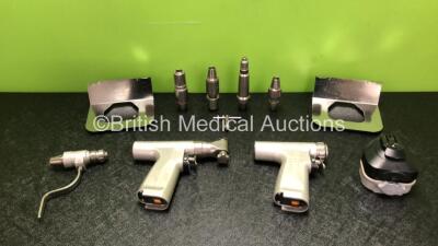 Job Lot Including 1 x deSoutter KDX-600 Sagittal Saw Handpiece, 1 x deSoutter MDX-610 Drill/Reamer Handpiece, 1 x deSoutter WX-600 Wire Driver, 1 x deSoutter RX-600 AO Reamer Attachment, 1 x deSoutter RX-600 Hudson / Zimmer Reamer Attachment, 1 x deSoutte