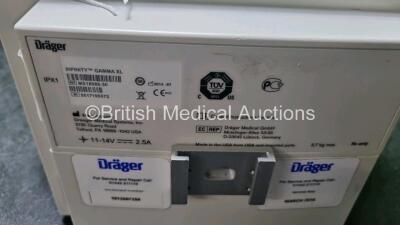 4 x Drager Infinity Gamma XL Patient Monitors (3 x Power Up 1 x Powers Up with Blank Screen, Damage to Casing - See Photos) *SN 5513101183 / 5815827269 / 5517190773 / 5517195 - 4