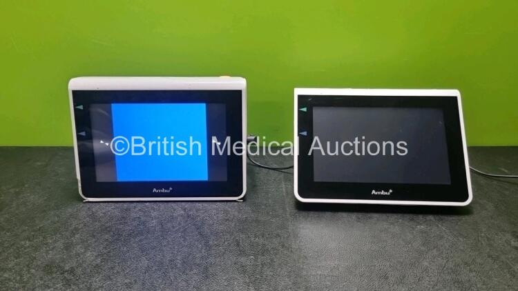 2 x Ambu aView Ref- 405001000 Monitors (1 x Powers Up with Faulty Screen , 1 x No Power, Damage to Casing - See Photos)