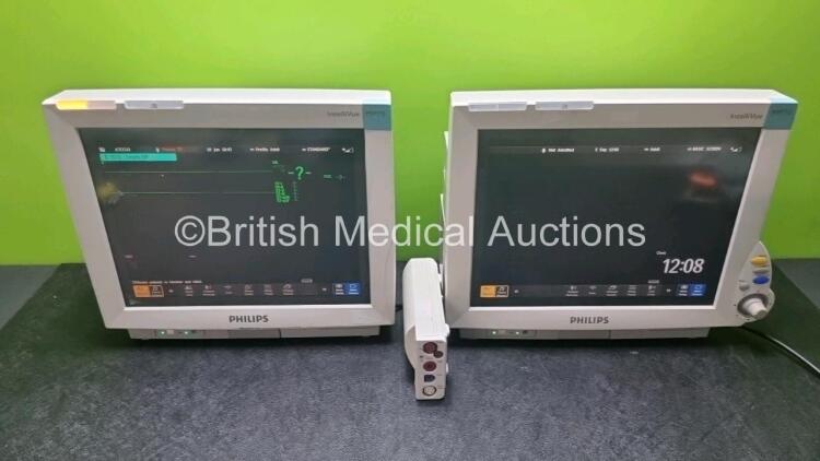 Job Lot Including 1 x Philips IntelliVue MP70 Monitor,1 x Philips IntelliVue Cardiac MP70 Monitor (Both Power Up) Software Revision *K.21.61 / J.10.50* 1 x IntelliVue X2 Handheld Patient Monitor (No Power, Damage to Casing - See Photos ) and 1 x Philips M