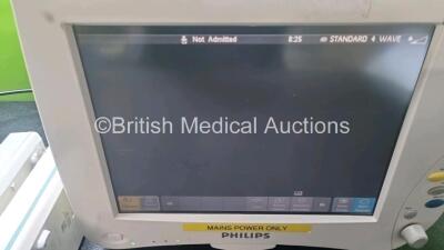 Job Lot 2 x Philips IntelliVue MP50 Neonatal Patient Monitors (Both Power Up Scratches on Screen - See Photos) 2 x Philips M3001A Multiparameter Modules with Press, Temp, NBP, SpO2 and ECG/Resp Options and 1 x IntelliVue X2 Handheld Patient Monitor with E - 2