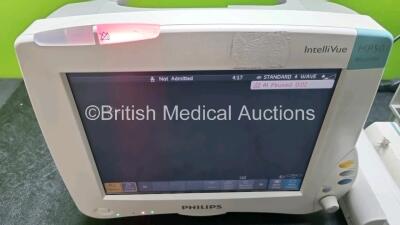 Job Lot 2 x Philips IntelliVue MP50 Neonatal Patient Monitors (Both Power Up Scratches on Screen - See Photos) 2 x Philips M3001A Multiparameter Modules with Press, Temp, NBP, SpO2 and ECG/Resp Options and 1 x IntelliVue X2 Handheld Patient Monitor with E - 3