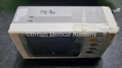 Job Lot 2 x Philips IntelliVue MP50 Neonatal Patient Monitors (Both Power Up Scratches on Screen - See Photos) 2 x Philips M3001A Multiparameter Modules with Press, Temp, NBP, SpO2 and ECG/Resp Options and 1 x IntelliVue X2 Handheld Patient Monitor with E - 9