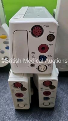 Job Lot 2 x Philips IntelliVue MP50 Neonatal Patient Monitors (Both Power Up Damage to Module Clip - See Photos) 2 x Philips M3001A Multiparameter Modules with Press, Temp, NBP, SpO2 and ECG/Resp Options and 1 x IntelliVue X2 Handheld Patient Monitor with - 5