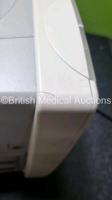 Job Lot 2 x Philips IntelliVue MP50 Neonatal Patient Monitors with 1 x Temp Module (Both Power Up Slight Damage to Casing, Scratches on Screen - See Photos) 2 x Philips M3001A Multiparameter Modules Including with Press, Temp, NBP, SpO2 and ECG/Resp Optio - 9